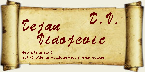 Dejan Vidojević vizit kartica